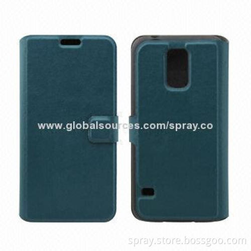 PU Leather Folio Cases for Samsung Galaxy S5, with Name Card Slot